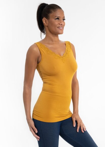 V-NECK TOP WITH LACE TRIM - Image 6