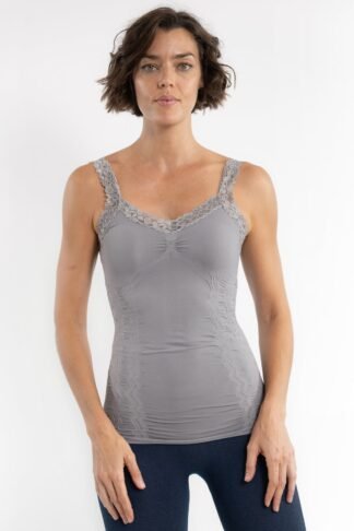 NEUTRAL GREY LACE CAMI