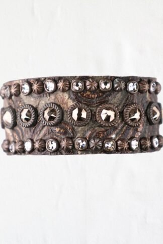 Rowdy Cowgirl  Leather Bracelet Cuff in Dark Brown
