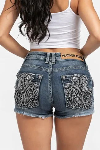 Platinum Plush Denim Shorts 2