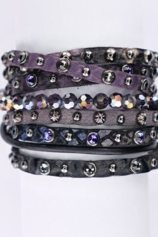 Rowdy Cowgirl Twisted Cuff in Purple Strands