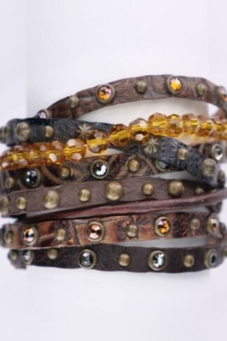 Rowdy Cowgirl Twisted Cuff in Yellow Strands