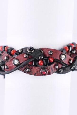 Rowdy Cowgirl Braided in Black and Red