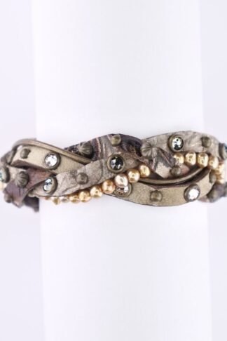 Rowdy Cowgirl Braided in Light Brown and Yellow Strands