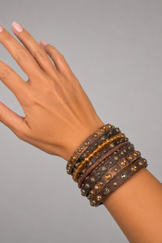 Rowdy Cowgirl Twisted Cuff in Yellow Strands