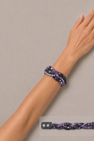 Rowdy Cowgirl Braided in Black and Purple
