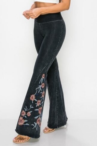 T-Party Mineral Wash Flare Pants