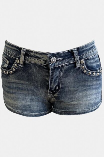 Platinum Plush Denim Shorts 2 - Image 3