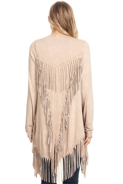 T-Party-Back Fringed Cardigan - Image 2