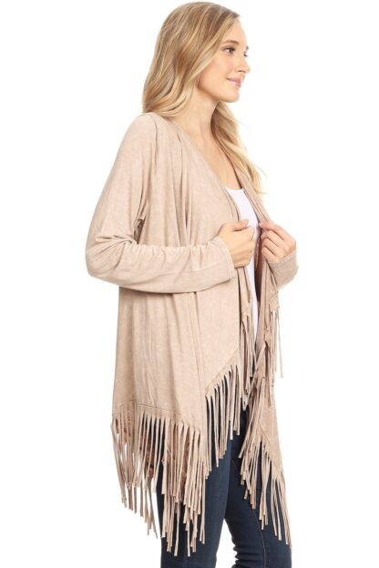 T-Party-Back Fringed Cardigan - Image 4