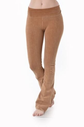 T-Party-Mineral Washed Foldover Yoga Pants