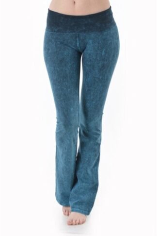 T-Party-Mineral Washed Foldover Yoga Pants