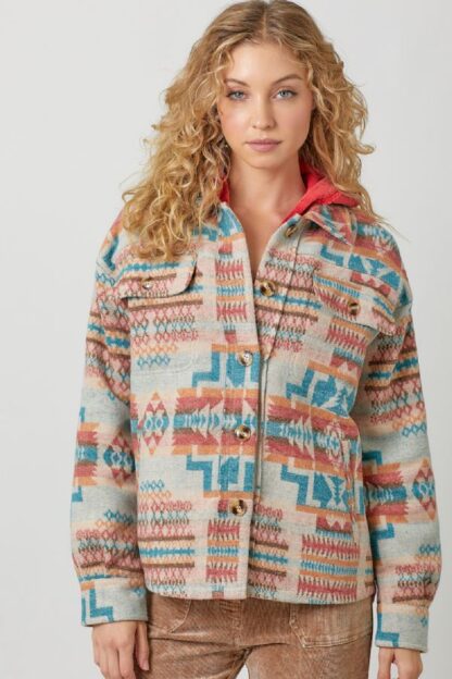 Mystree - Women's Aztec Shacket Jacket - Image 6