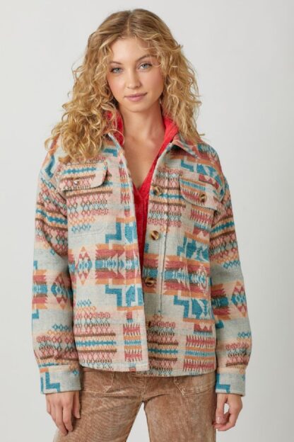 Mystree - Women's Aztec Shacket Jacket - Image 5