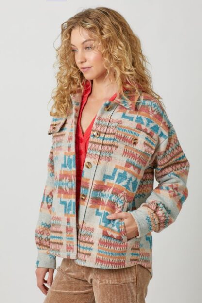 Mystree - Women's Aztec Shacket Jacket - Image 4