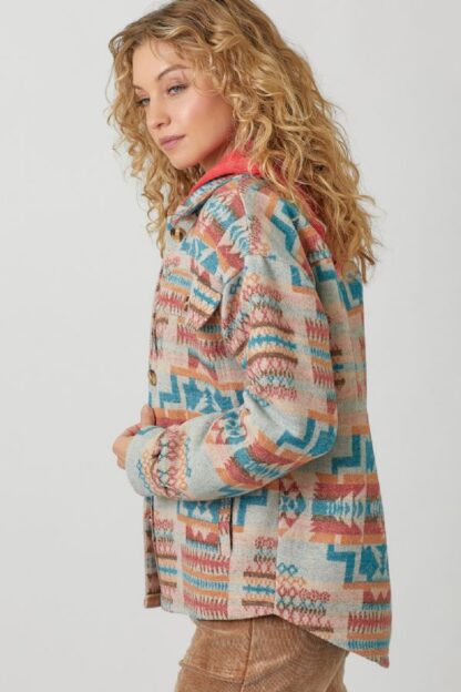 Mystree - Women's Aztec Shacket Jacket - Image 9