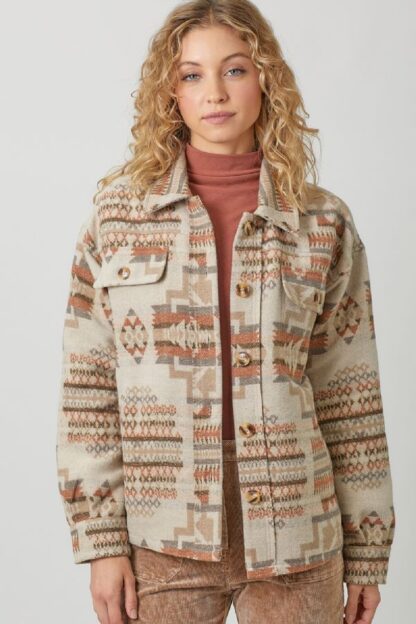 Mystree - Women's Aztec Shacket Jacket - Image 10