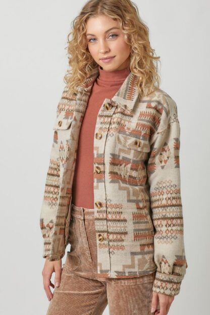 Mystree - Women's Aztec Shacket Jacket - Image 17