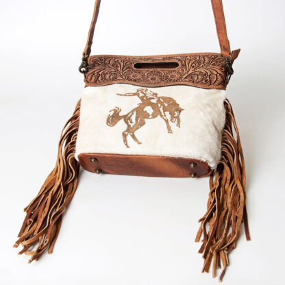 American Darling- Buck in Horse Crossbody Genuine Western Leather Bag - Image 4