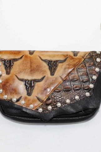 Hip Bag - XL Concealed Carry Bag with Tatanka Print & Brown Gator Lid