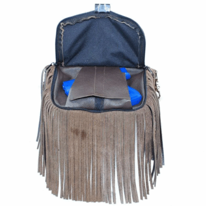 Hip Bag - Western Concealed Carry with Floral Tooled Lid & Fringe - Image 3
