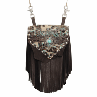 Hip Bag - Marty Deerskin Artisan Pouch with Turquoise Inlays