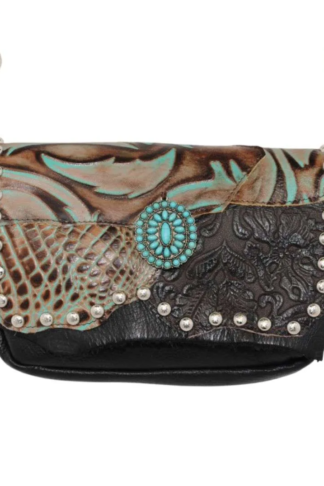 Hip Bag - Concealed Carry Bag with Brown Oak Leaf Design